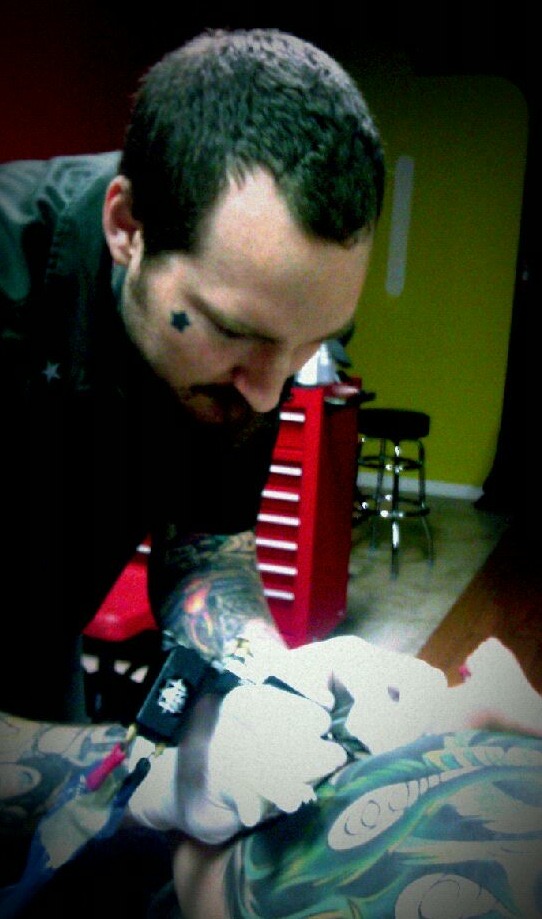  Brandon Notch tattooing with Bishop Rotary 