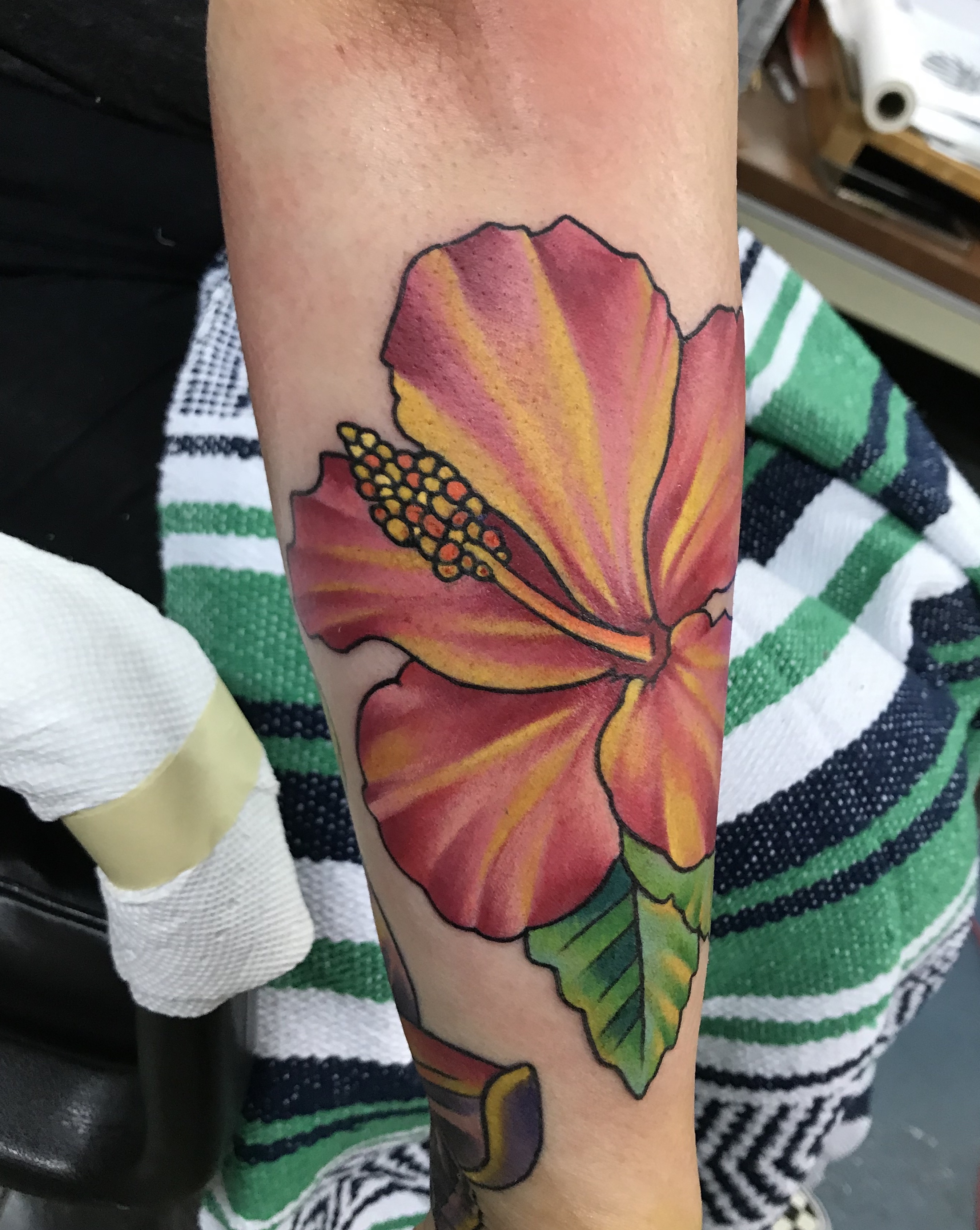  Hibiscus flower tattoo 
