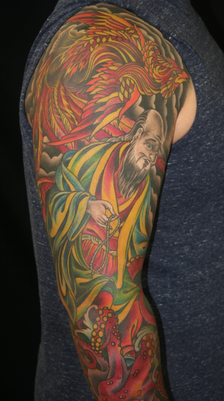  Japanese Buddhist monk tattoo 