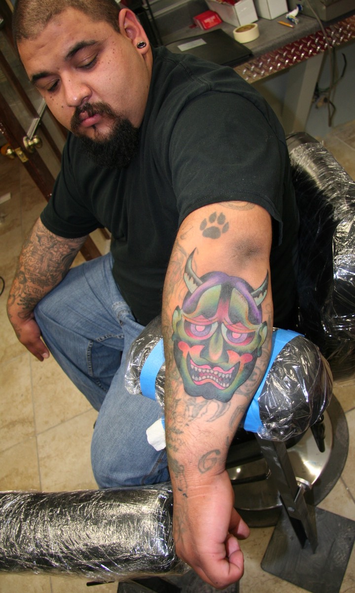  Oni mask tattoo 