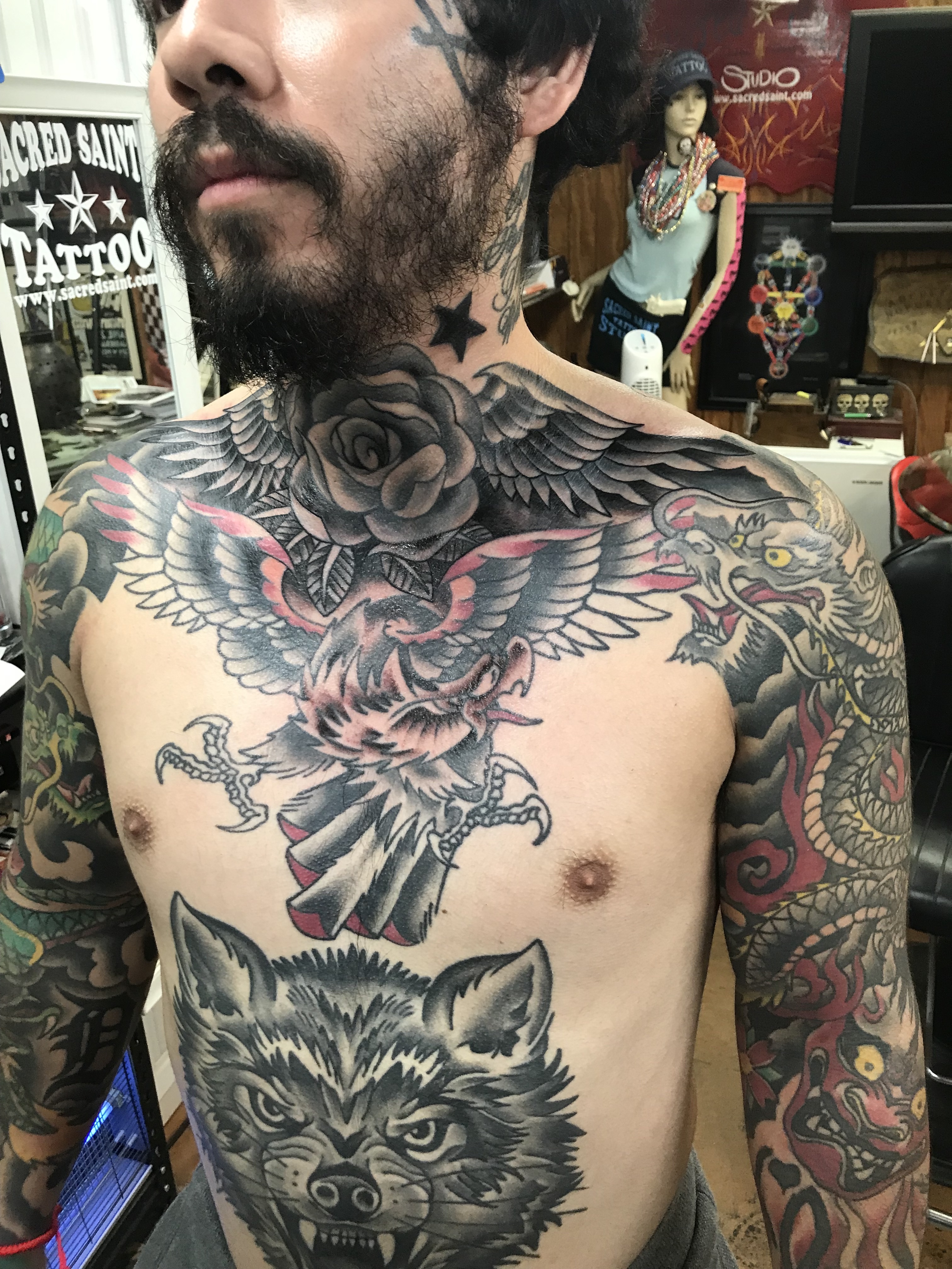  Japanese inspired tattoo work by Brandon Notch 