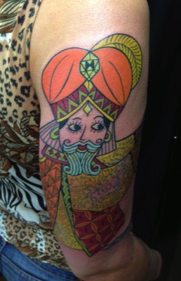  Art Deco gypsy tattoo by Brandon Notch 