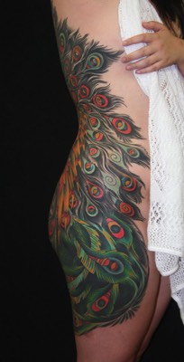  Traditional Japanese Peacock tattoo by Brandon Notch 