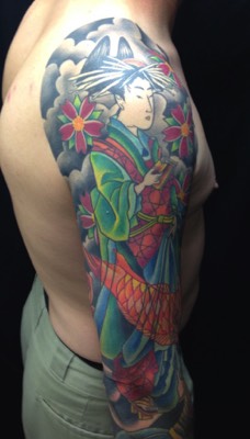  Japanese geisha sleeve by Brandon Notch 