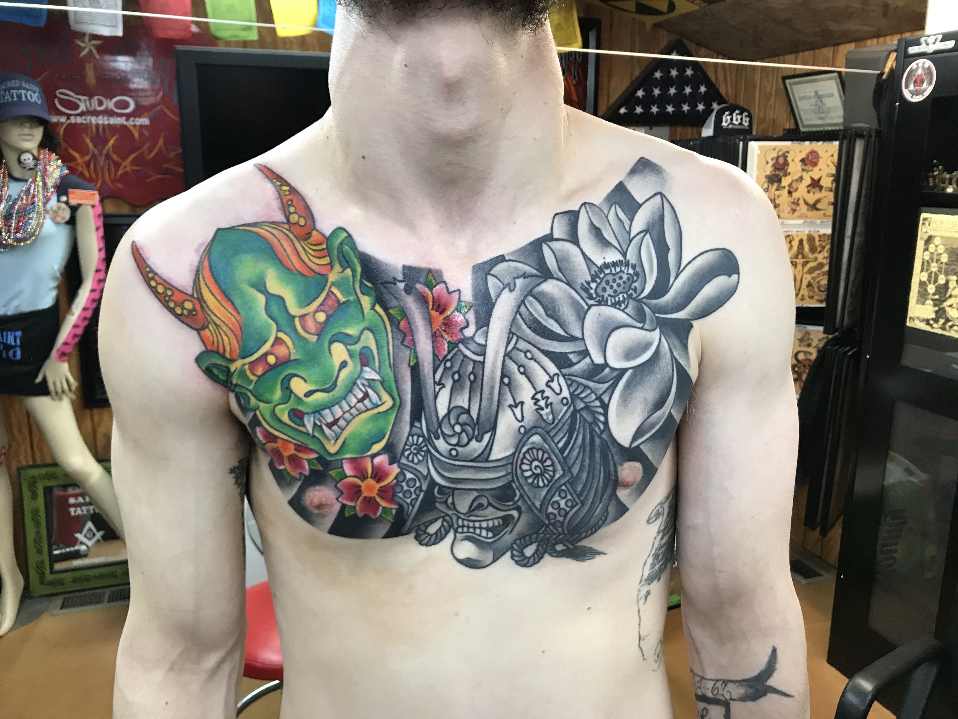  Japanese inspired chest panel (cover-up) by Brandon Notch 