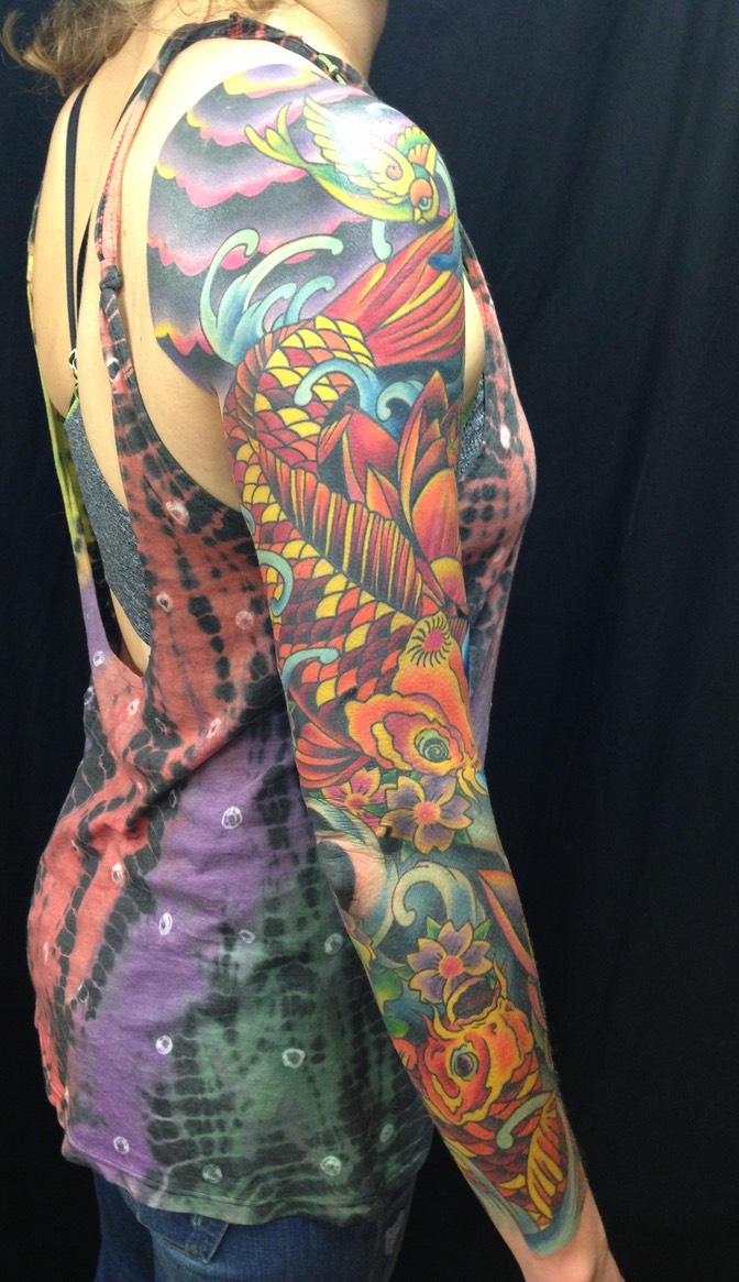  Japanese Koi fish sleeve by Brandon Notch 