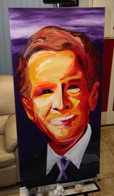  President George Walker Bush Oil painting by Brandon Garic Notch 