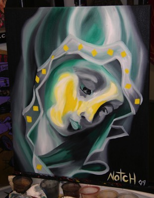  Virgin Mary Oil painting by Brandon Garic Notch 