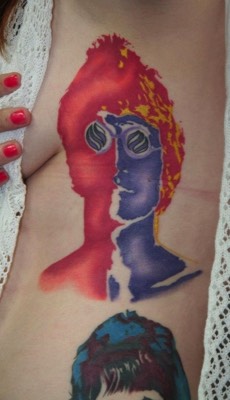  John Lennon art portrait tattooed By Brandon Notch (Flame-bright John) The Beatles  