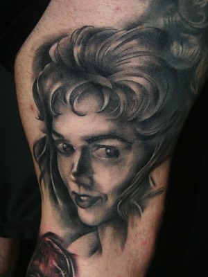  Artistic Portrait Tattoo by Brandon Notch  (Healed)  