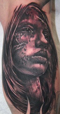  Zombie portrait tattoo 