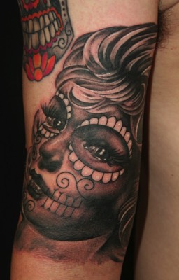  Day of the dead tattoo portrait by Brandon Notch 