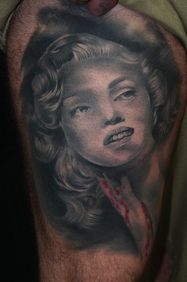  Marilyn Monroe Portrait Tattoo by Brandon Notch 