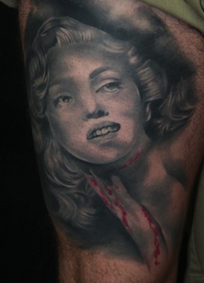  Marilyn Monroe Portrait Tattoo  