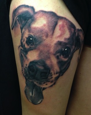  Dog Portrait Tattoo by Brandon Notch 