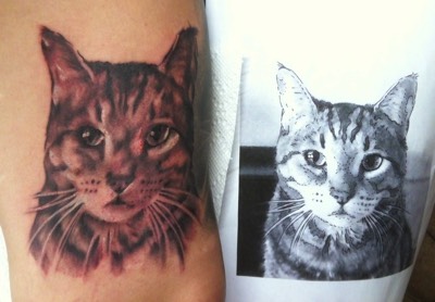  Cat Portrait Tattoo 