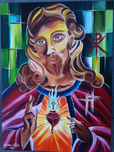Oil painting of Jesus Christ by Brandon Notch